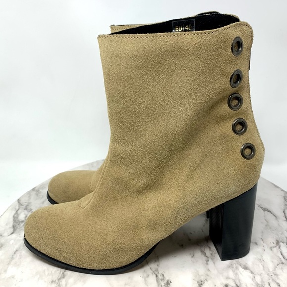 Musse & Cloud Millie Grommet Suede Booties 9 Bohemian Chunky Coquette Girl Retro - Picture 2 of 16